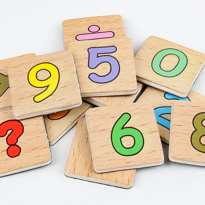 

Baby Magnetic Jigsaw Puzzles Math Writing Wooden Board Double Side Blackboard Preschool Learning Educational Toys for Children