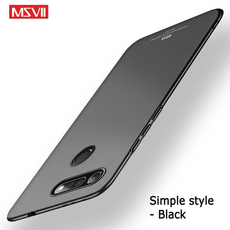 Simple black Honor View 20 чехол MSVII Тонкий матовый чехол для huawei Honor View 20 V20 чехол PC чехол для huawei Honor View 10 Lite V10 чехол - Цвет: Simple black