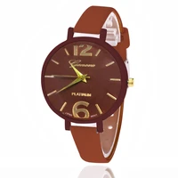 wokai high quality fashion casual ladies large dial small strap leather strap quartz watch womens simple style student clock