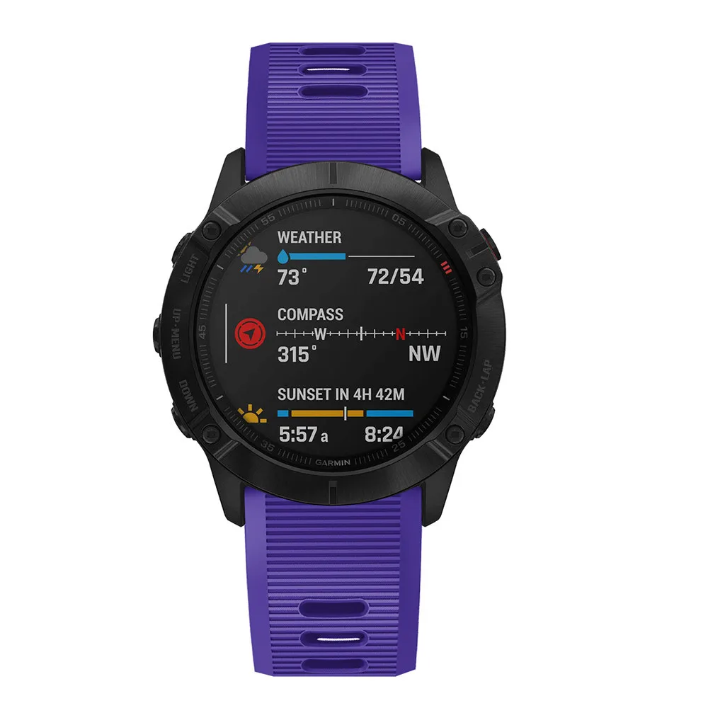 Ремешок силиконовый для наручных часов Garmin Fenix 5X Plus 3 3HR пособие MK1 6X Pro 26