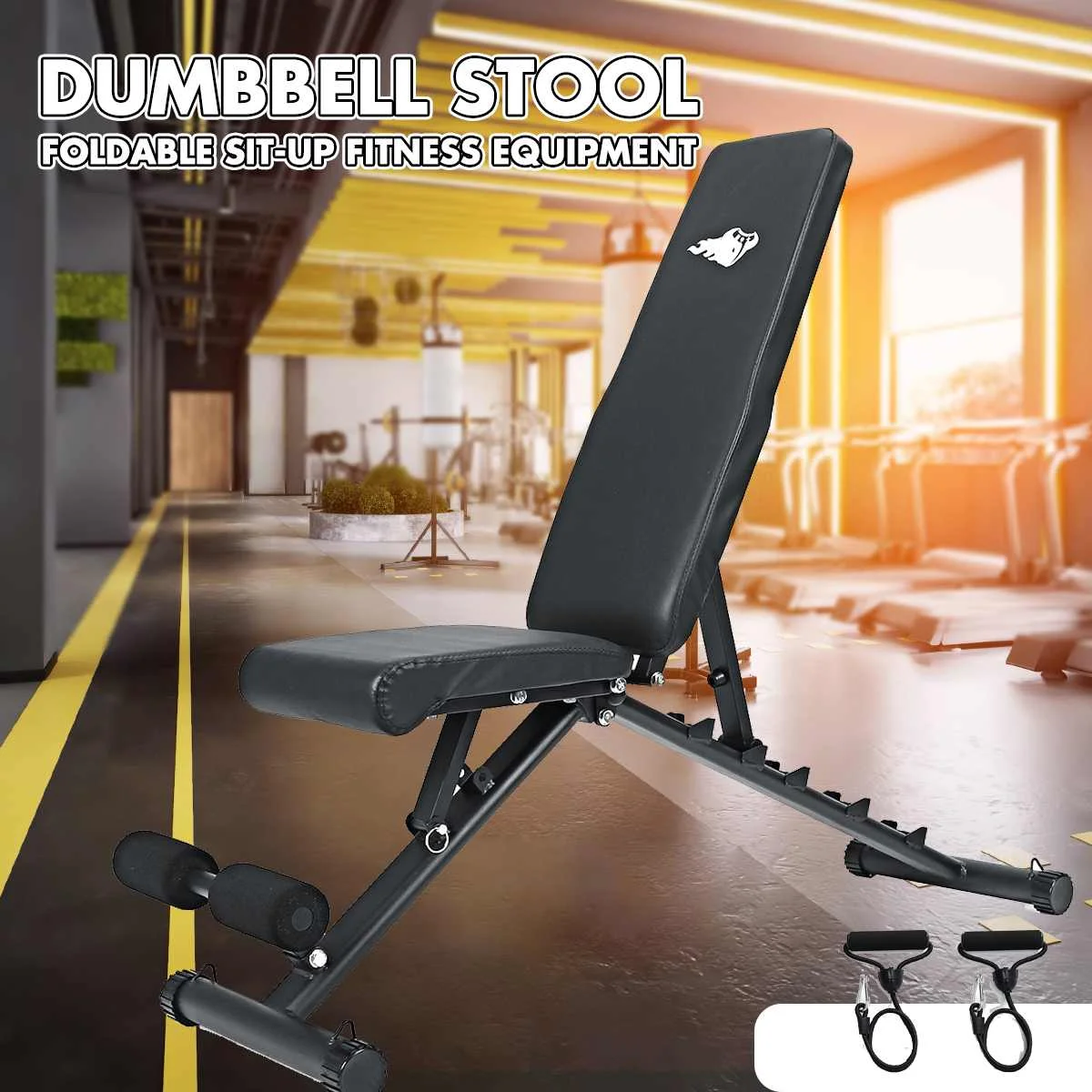 

Muscle Bench Dumbbell Bench with Pull Rope Gym Multifunction Abdominal Training Bench Weight Fitness Equipment Home Exerciser
