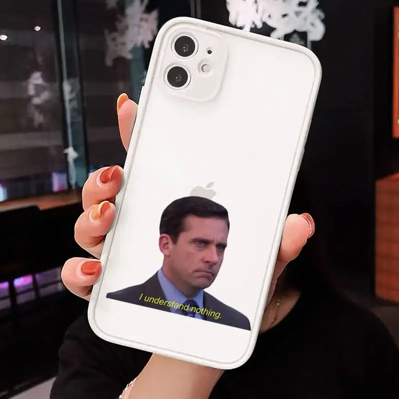 

Michael Scott The Office Phone Cases Matte Transparent for iPhone 7 8 11 12 s mini pro X XS XR MAX Plus cover funda
