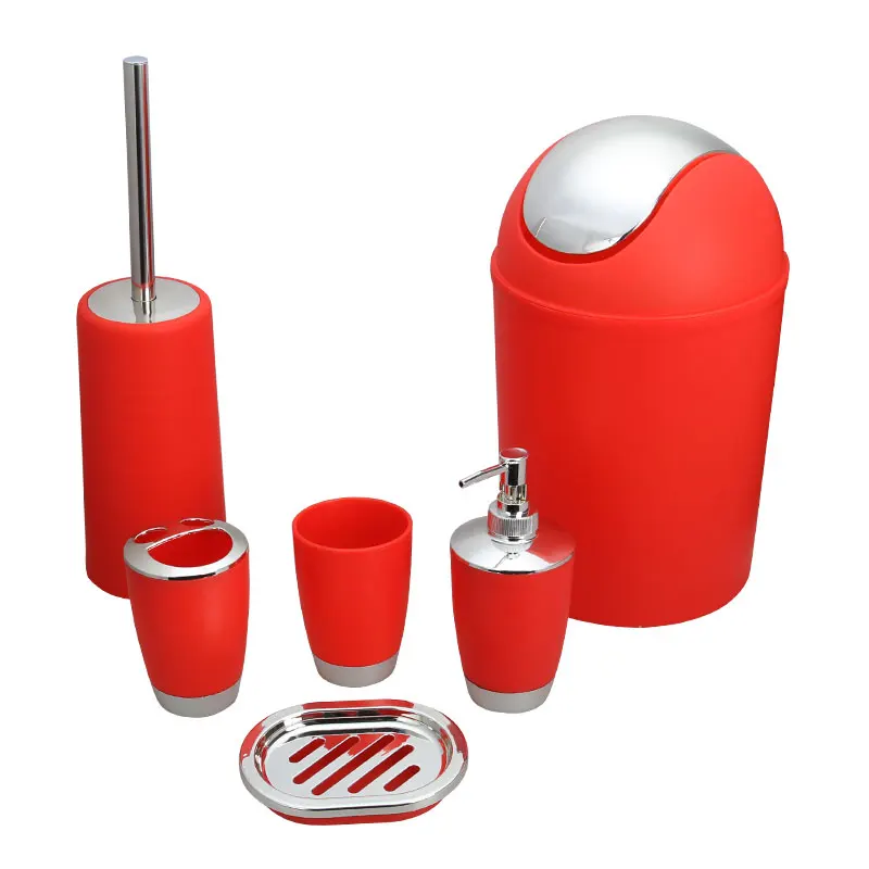 6Pcs/Set Bathroom Accessories Wash Suit Shell Bath Set Tumbler Toothbrush Holder Storage | Дом и сад