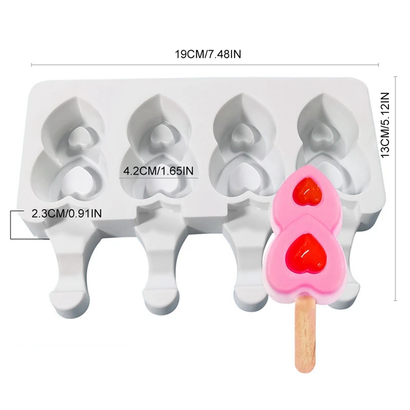 

New Product Ice Pop Mold DIY Silicone Home Homemade Ice Cream Mold Popsicle Mold With 20 Wood Stick Kitchen Tools & Gadgets