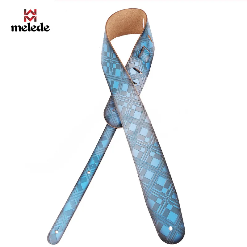 Colored Square Plaid Leather Guitar Belt Thickened Widened Shoulder Strap Electric Player Performance Special | Спорт и развлечения