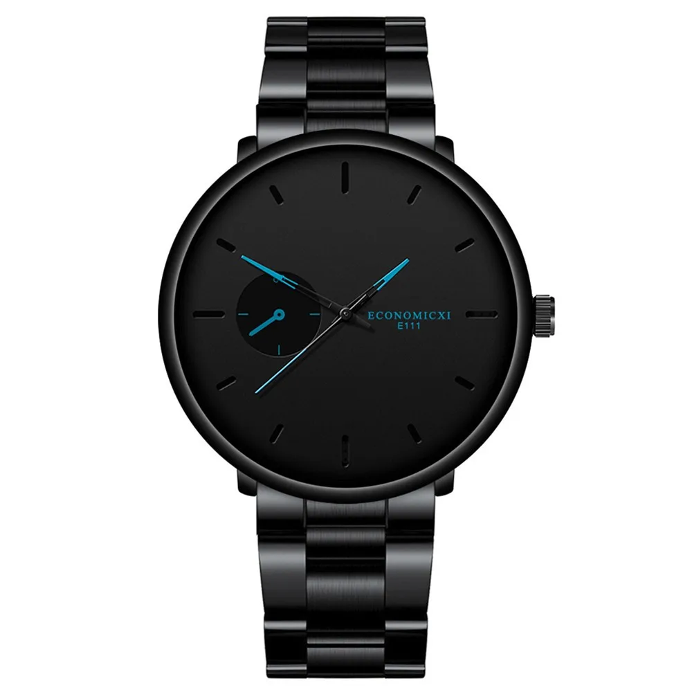 

Watches For Men Leather Band Business Fashion Watch Men's Steel Belt Sport Quartz Wrist Watch Montre Homme Relogio Masculino