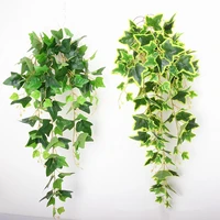 artificial hanging green plant shopping mall decoration vine begonia potato fake wall leaves ceiling for wedding venue layout