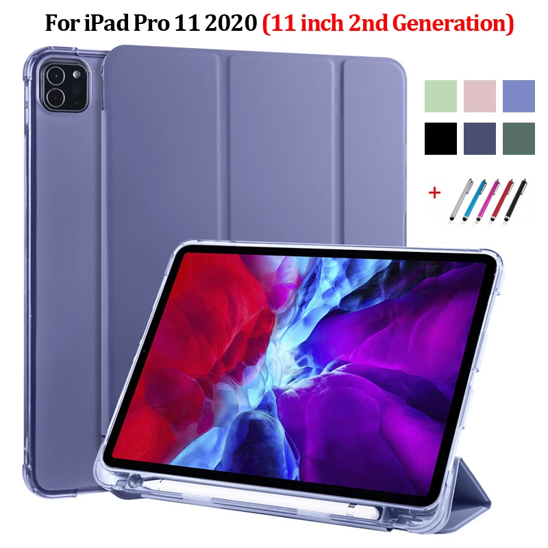 

Умный чехол-книжка для iPad Pro 11 2020, с держателем для карандашей, из искусственной кожи, с подставкой, для iPad Pro 11, чехол 2020