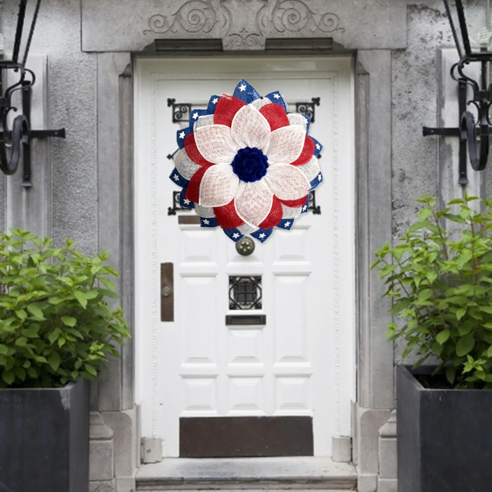 

Patriotic Wreath For Front Door Fourth Of Julys Wreath And Veterans Day Decor Home Decoration Door Hanging 2021