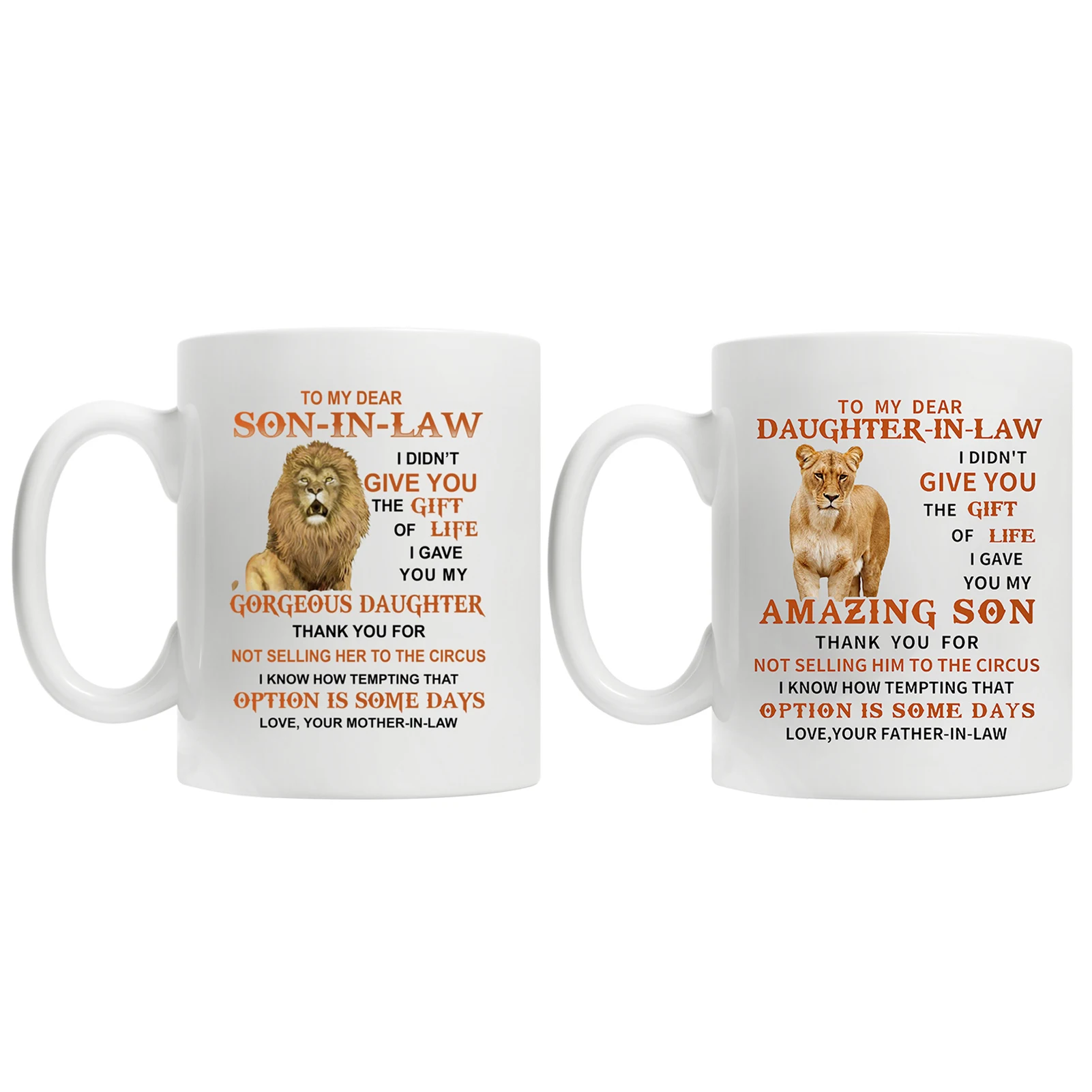 

To My Dear Son In Law Mugs Daughter In Law Mug Ceramic Coffee Mug Christmas Gift Respectable