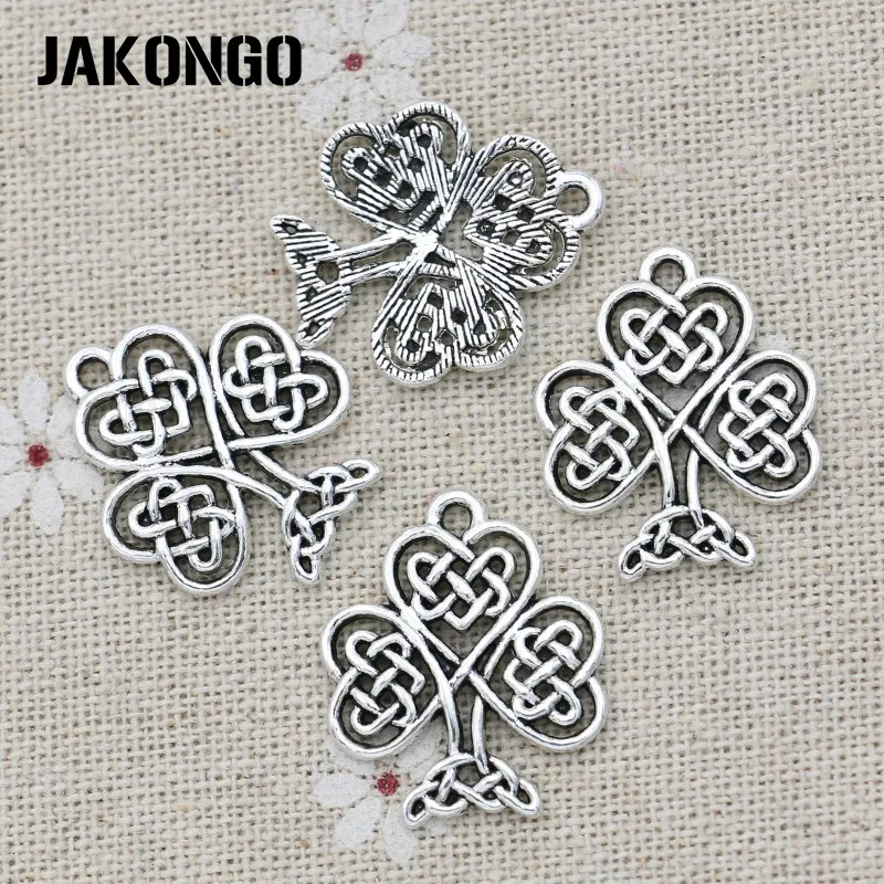 

12PCS Antique Silver Plated Knot Heart Tree Pendants for Jewelry Making Bracelet Accessories DIY Handmade Craft 23x19mm