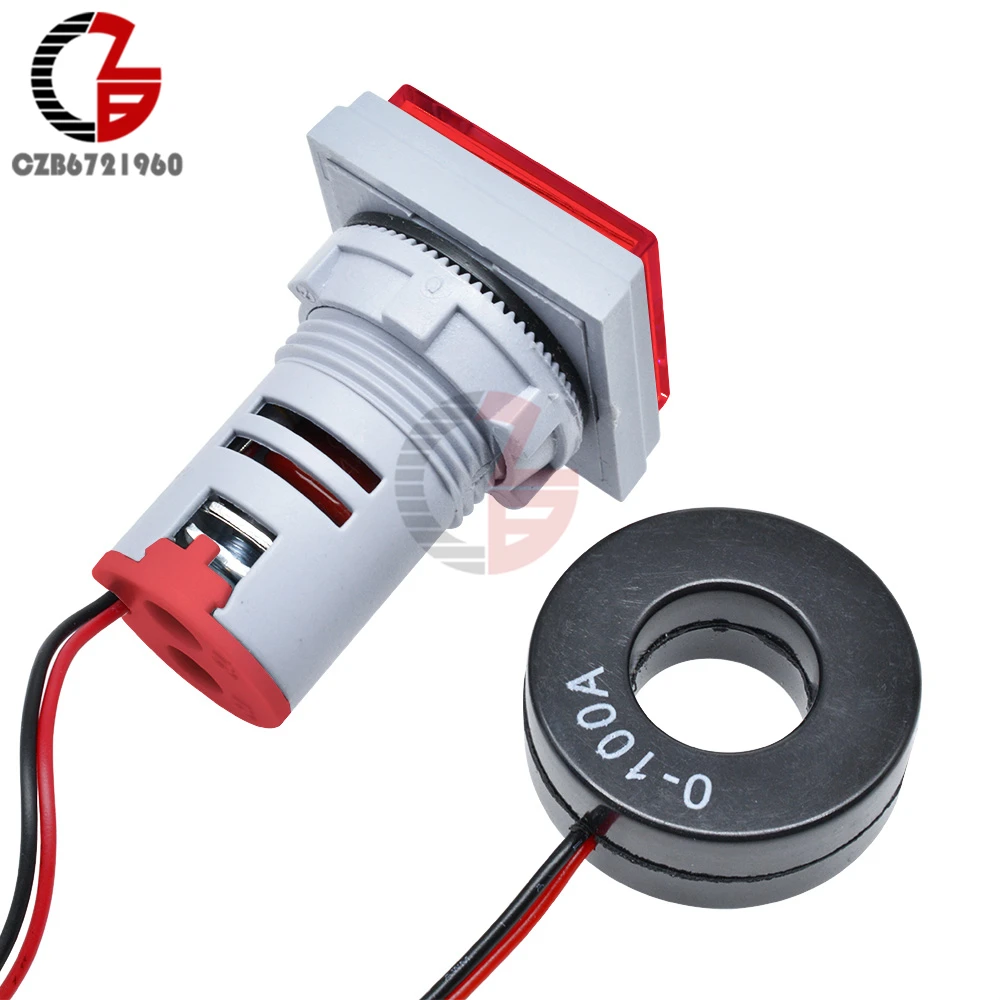 Voltímetro Digital LED CA 50-500V 0-100A, amperímetro 110V 220V, medidor de corriente de voltaje, voltios de batería para coche, Monitor Detector