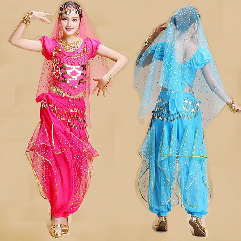 Танцевальная одежда для женщин сценический танцевальный костюм индийский