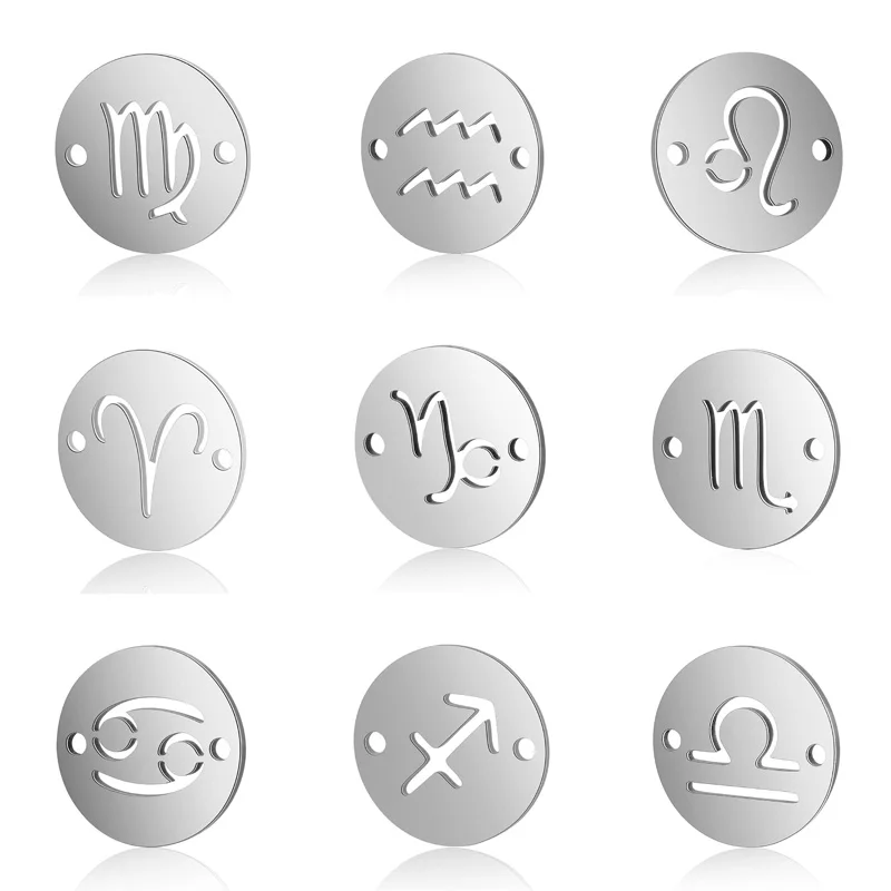 12 шт. подвески из нержавеющей стали со знаками Зодиака | Украшения и аксессуары