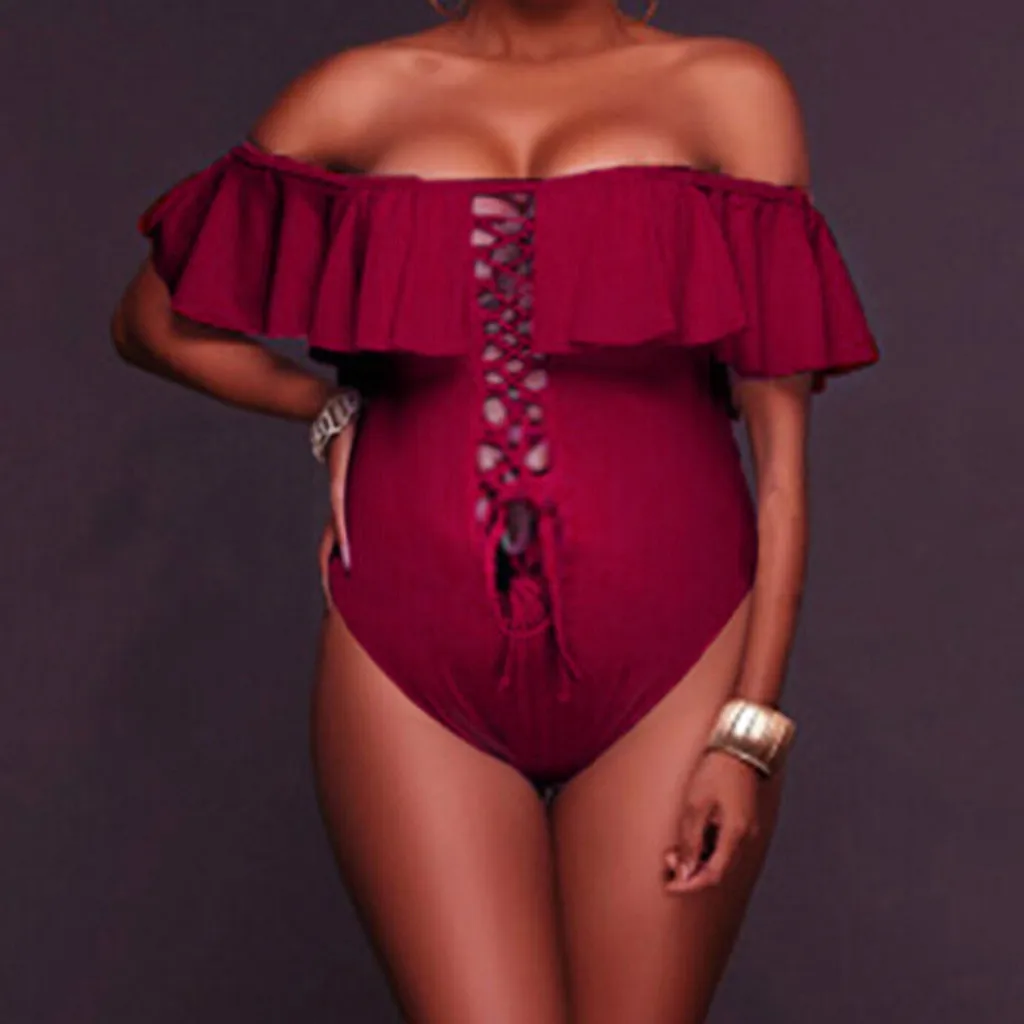 Женский купальник для беременных Tankinis сплошной с оборками пляжная одежда Прямая