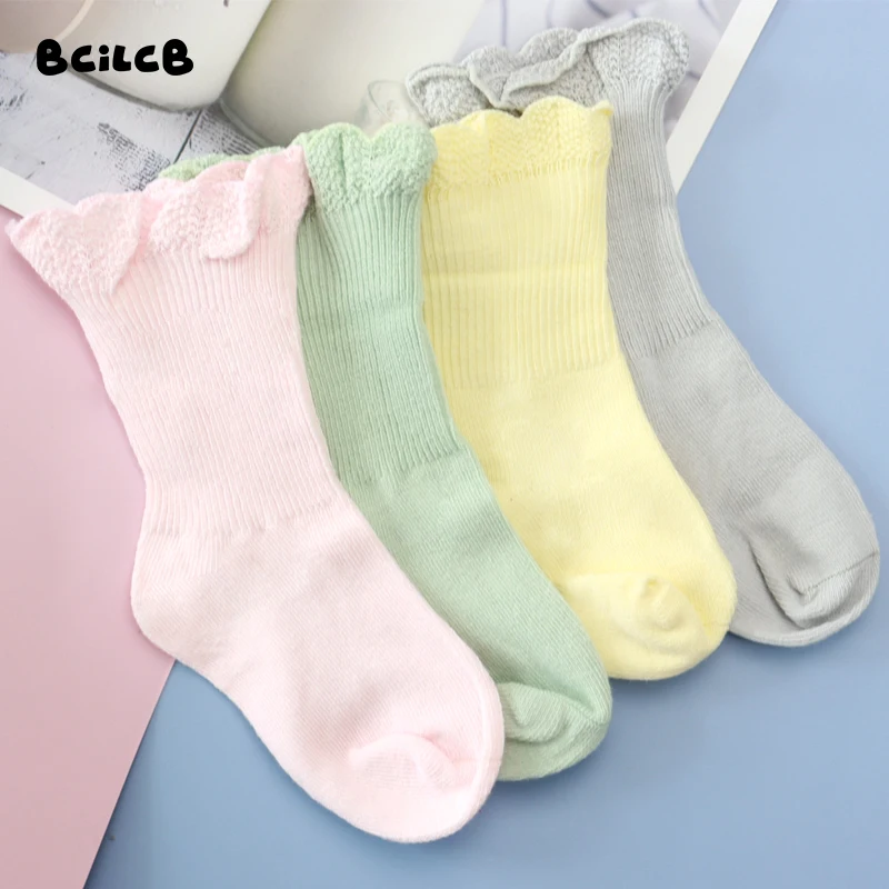 

Носки для малышей хлопковые носки принцессы для новорожденных девочек весенне-летние однотонные модные короткие носки-башмачки для малень...