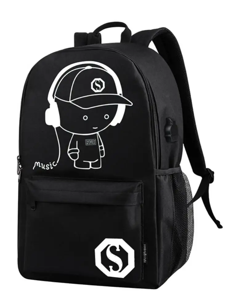 Большой светящийся Музыкальный Рюкзак с USB портативный уличный дорожный