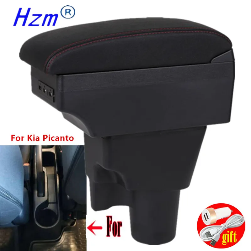 

For Kia Picanto Armrest Box For Kia Picanto 3X-Line interior Retrofit parts car accessories Storage box car armrest No punching