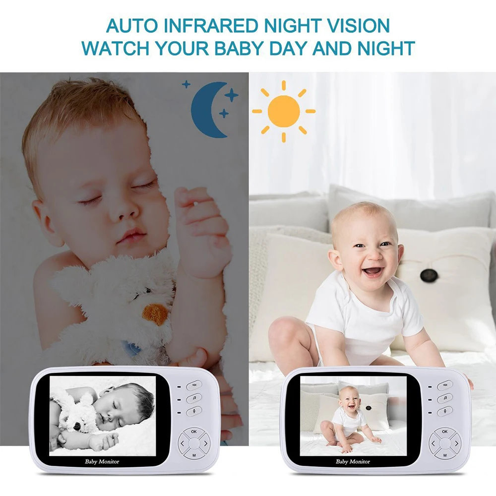CYSINCOS видео Bebe baby monitor 2,4G беспроводной 3,2 дюймов ЖК-дисплей 2 способа аудио разговора ночного видения Видео няня Баба Eletronica Babyfoon