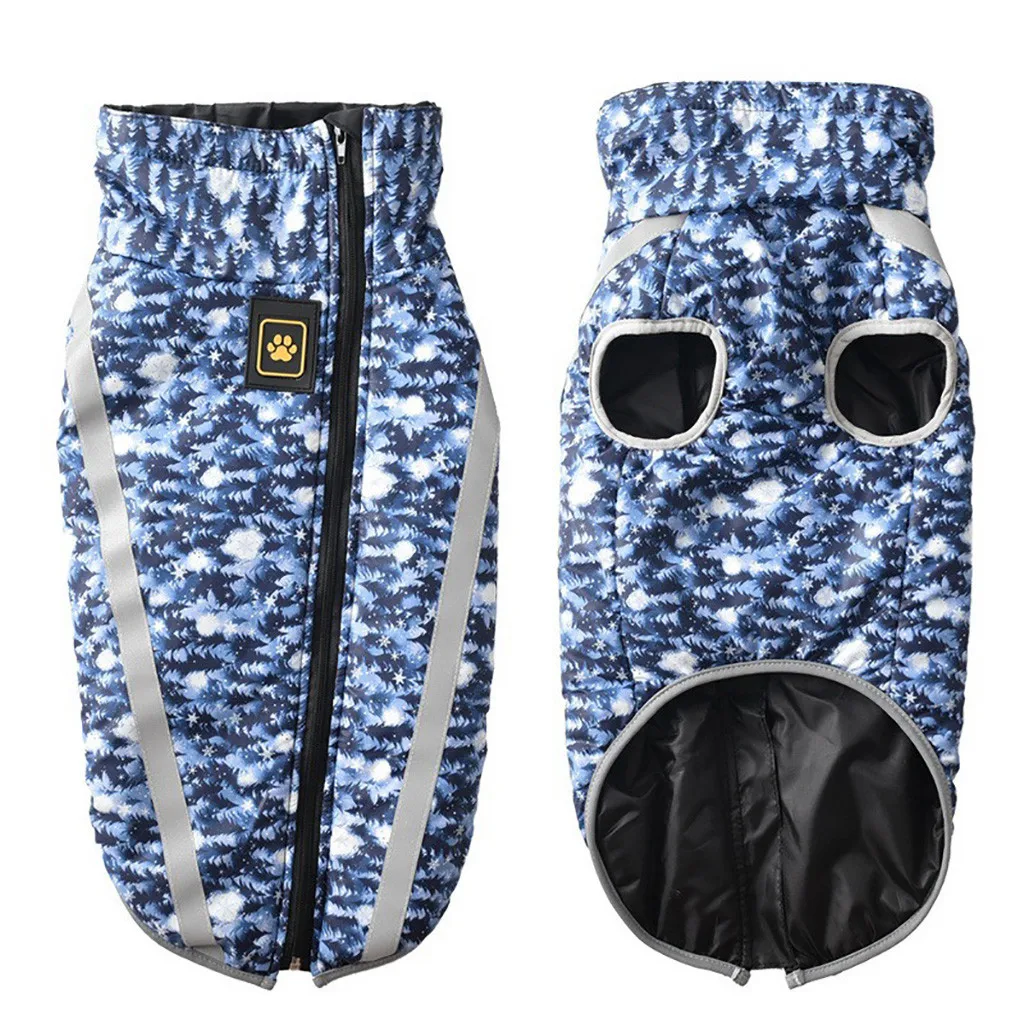 Модное светоотражающее водонепроницаемое пальто для домашних животных зимнее