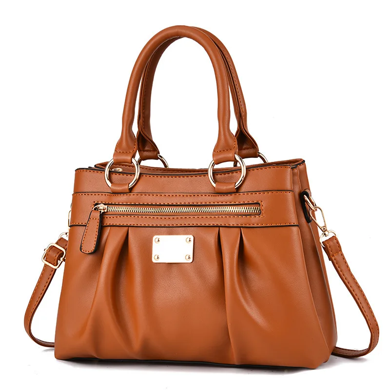 

Сумка-тоут Axzspdy band женская из экокожи, модный винтажный вместительный саквояж кросс-боди, Роскошный дизайнерский чемоданчик