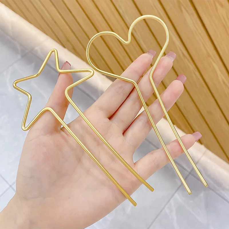 Металлическая U-образная волнистая шпилька для волос Шпилька держатель пучка