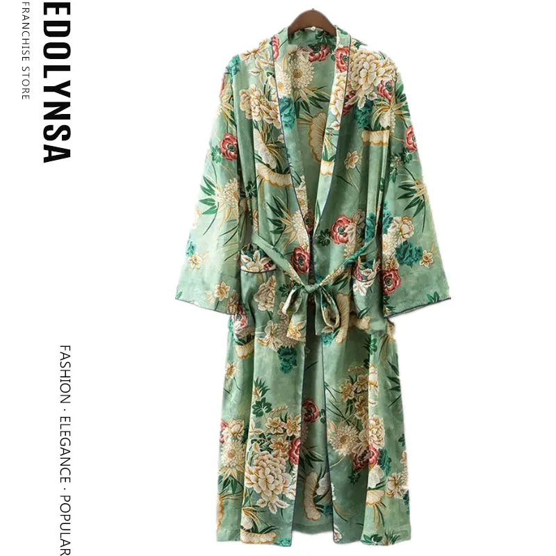 2020 Bohemian Printed Summer Beach Wear Clothes Long Kimono Cardigan Plus Size Cotton Tunic Women Tops and Blouse Shirts A147