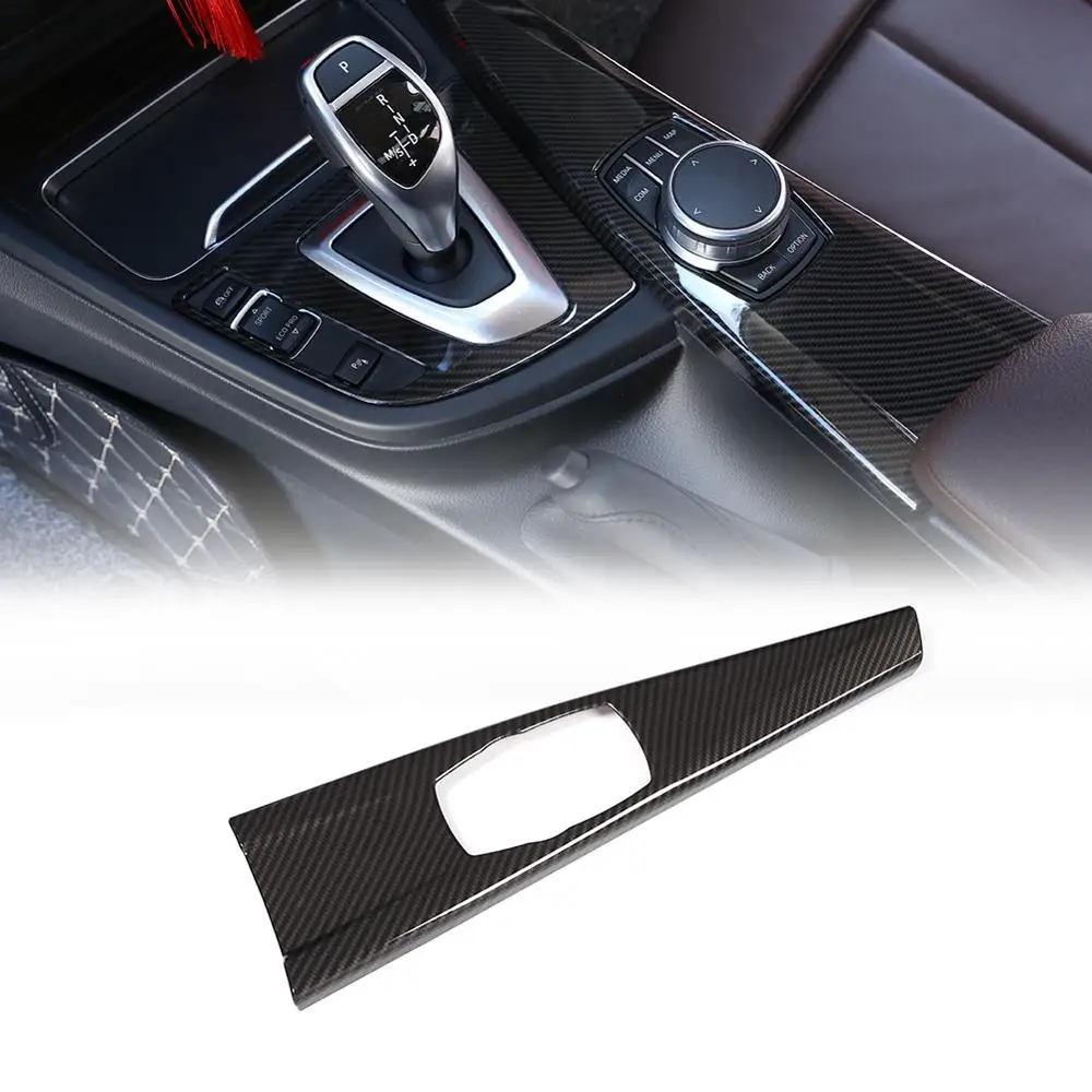 

Car Interior Multimedia Panel Cover Trim for BMW 3 Series F30 F34 4 Series F32 F36 2013 2014 2015 2016 2017 Carbon Fiber ABS