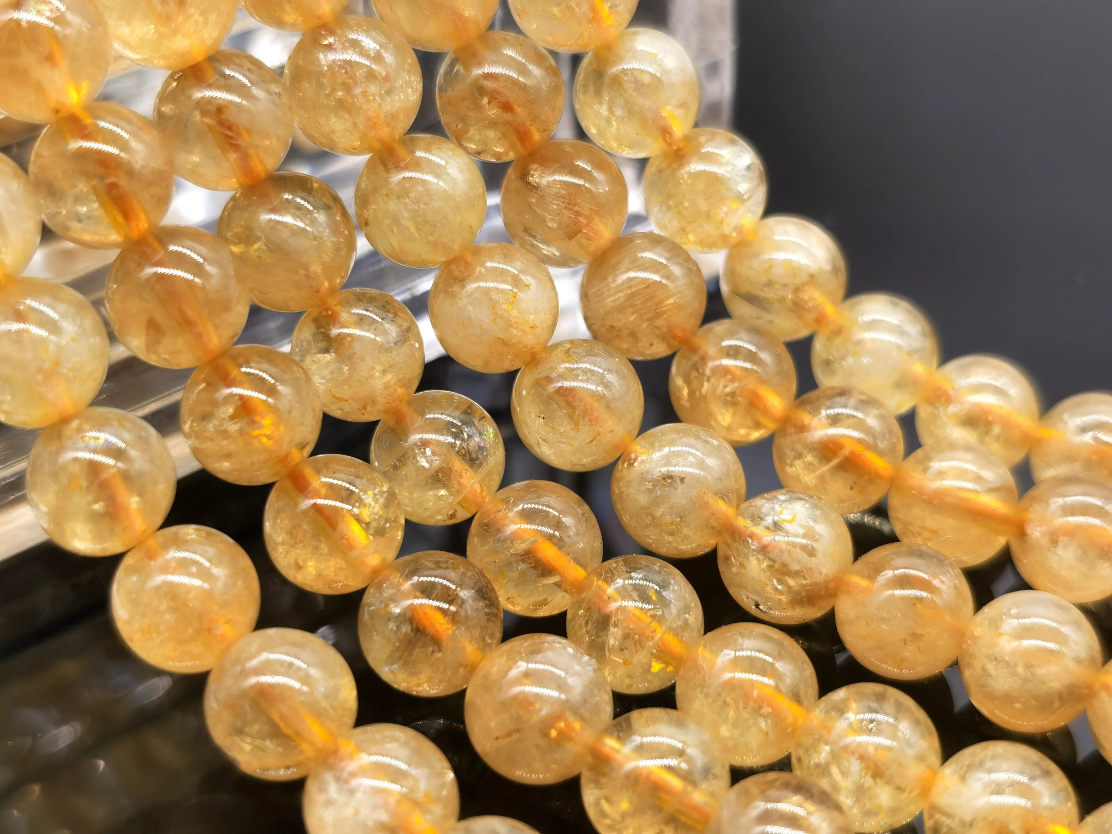 

Natural citrine 6mm-12mm 1 strands/set very beautiful for all kinds of DIY bracelet designs about 38cm