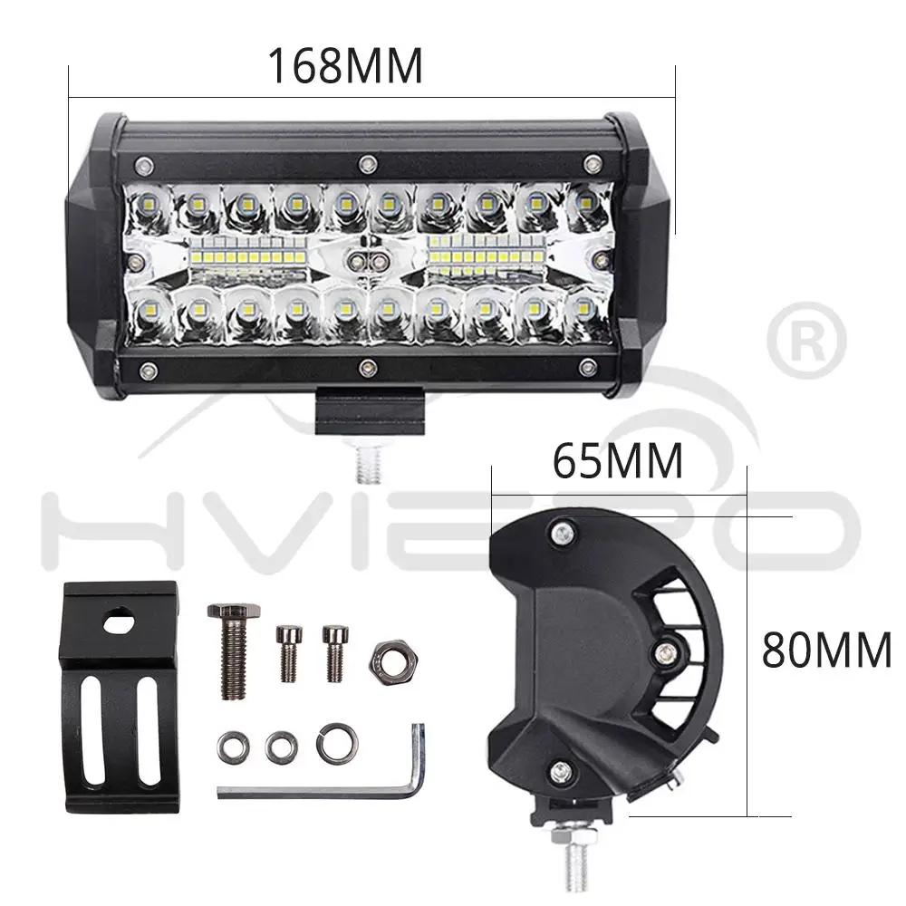 7 дюймов 120 Вт Авто лампы Рабочий светильник прожектор светодиодный диджейский