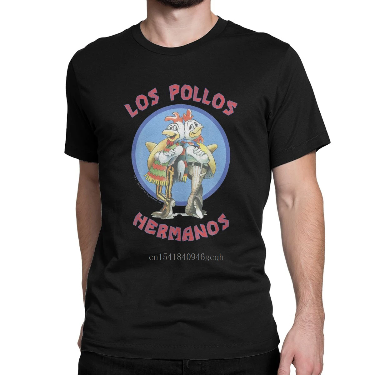 

Men's Los Pollos Hermanos T Shirts Chicken Brothers Pure Cotton Tops Funny Short Sleeve Crew Neck Tees Printed T-Shirt