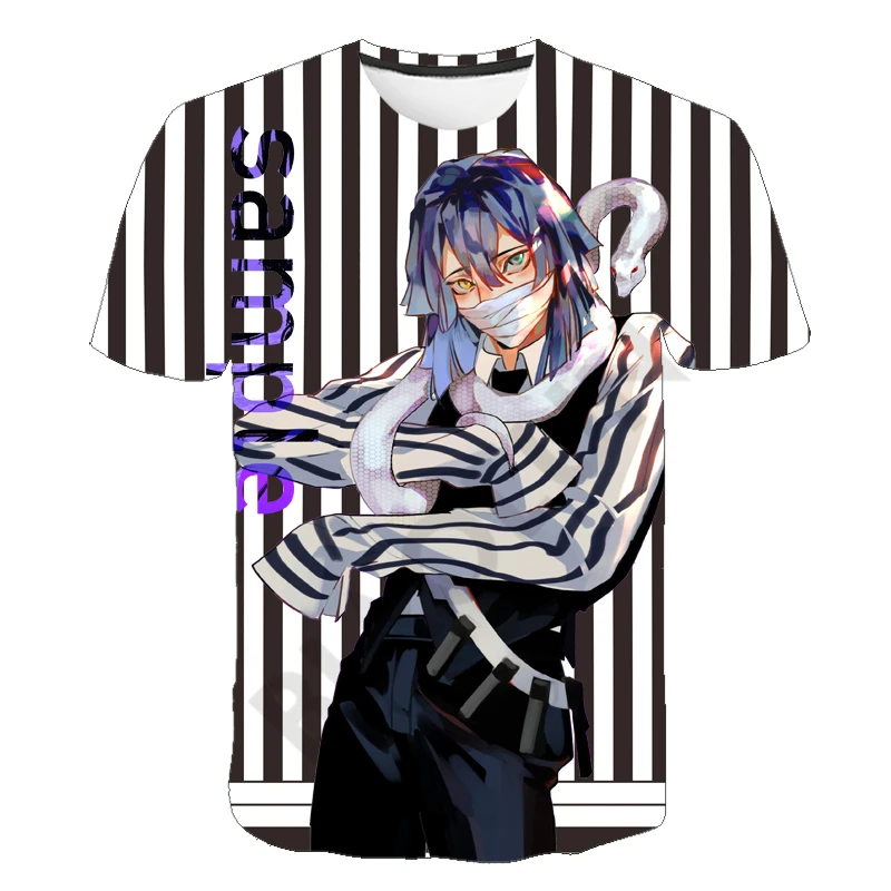 

Newest Figure Kamado Tanjirou Nezuko 3D Print Short Sleeve T-shirt Children Anime O-neck Top Baby Boys Girl Teen Cosplay Costume