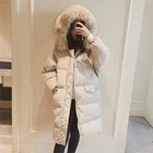 Женская Стеганая куртка Bella Philosophy, теплая длинная куртка с мехом, большого размера, для зимы, 2019