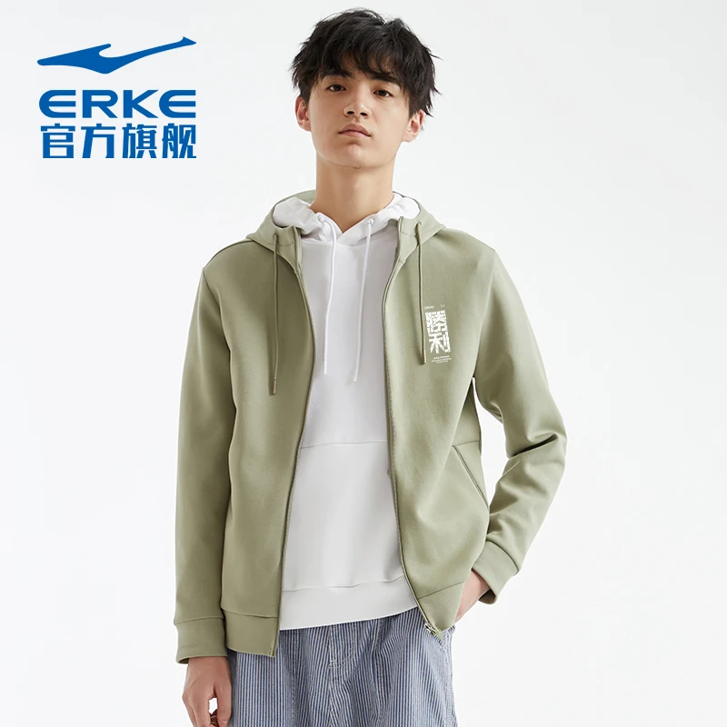 

Свитер Hongxing Erke, осень 2021, мужская повседневная одежда с капюшоном, спортивная одежда, кардиган, свитер, куртка, Мужская одежда