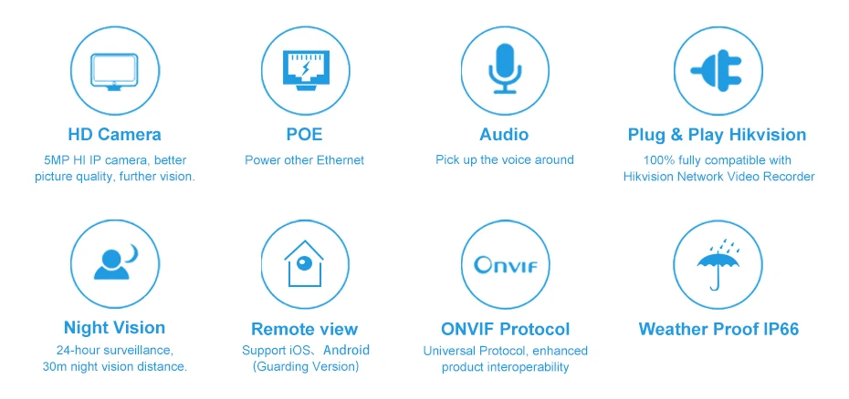 Ip-камера POE H.265 совместимая Hikvison 5MP IP POE камера для внутреннего и наружного наблюдения, настенный кронштейн для DS-1258-ZJ