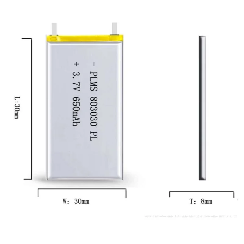 Бесплатная доставка 1 шт./лот 3 7 V 650mah 803030 литий-полимерная LiPo аккумуляторная
