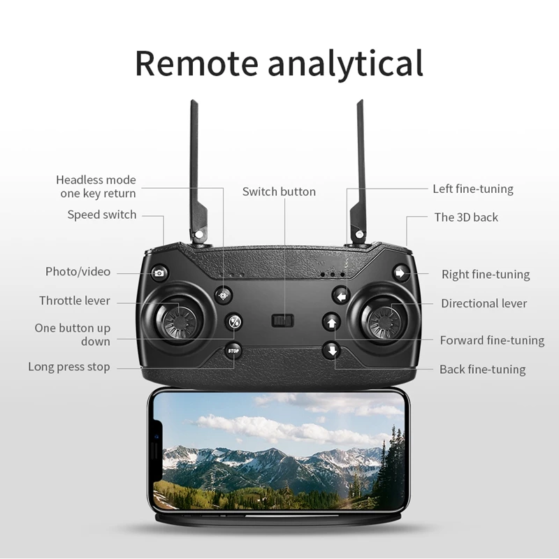 

HJ29 1080P Ultra Clear 5 Million WIFI Camera + Gesture Camera Smart Aircraft Convenient Folding Four-Axis Remote Control Drone W