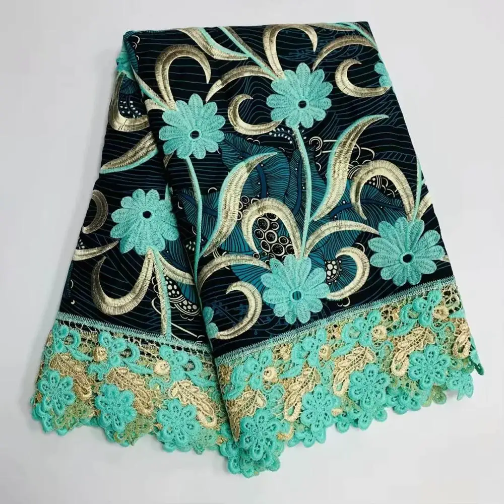 

Оптовая цена африканская восковая печать для платья 100% хлопок французская кружевная ткань 2020 высокое качество вышивка воск и кружева ткани...
