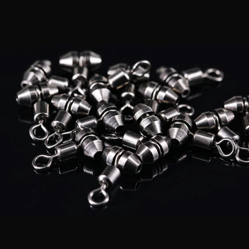 10 шт. 3-ходовой бочонок крестовина рыболовный поворотный соединитель с тяжелой шарикоподшипниковой катушкой и креплениями на кольцах для рыболовных принадлежностей.