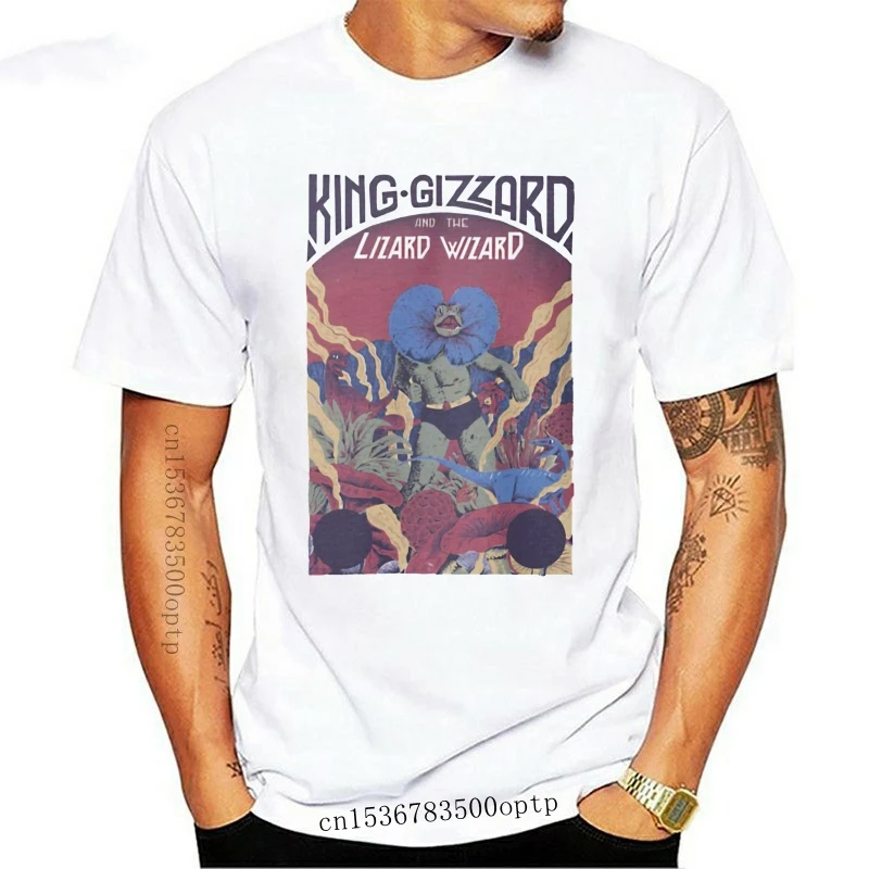 

Новинка, Черная Мужская футболка King Gizzard And The ящерица, волшебник, Размеры S- 3Xl
