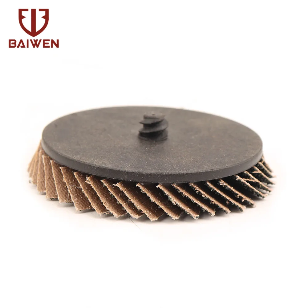 

6Pcs Sanding Grinding Wheel 3'' 40 Grit Flap R Type Roll Lock Roloc Disc Aluminum Oxide Metal Abrasive Tool