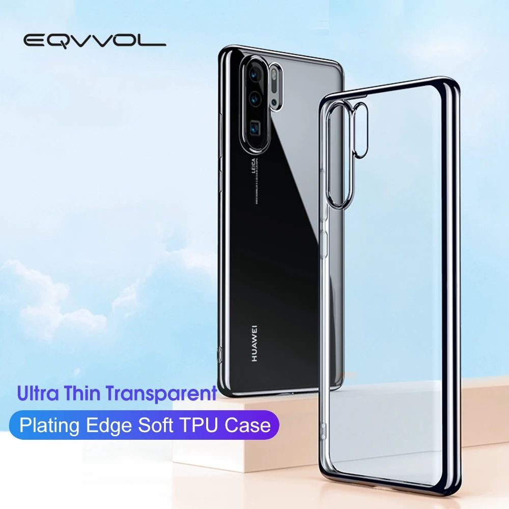 Eqvvol прозрачный мягкий чехол с покрытием для huawei mate 20 Pro P30 Lite P20 P10 Тонкий на Honor 10 8X