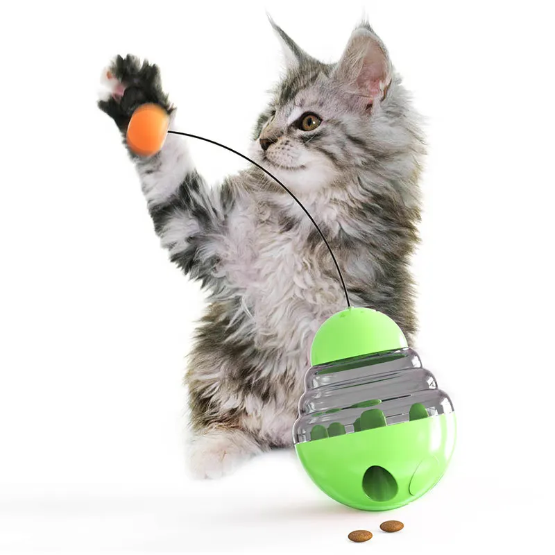 

Interactive Tumbler Cat Toys Funny Pet Shaking Leakage Food Container Cat Slow Leaking Food Ball Puppy IQ Improve Training Toys