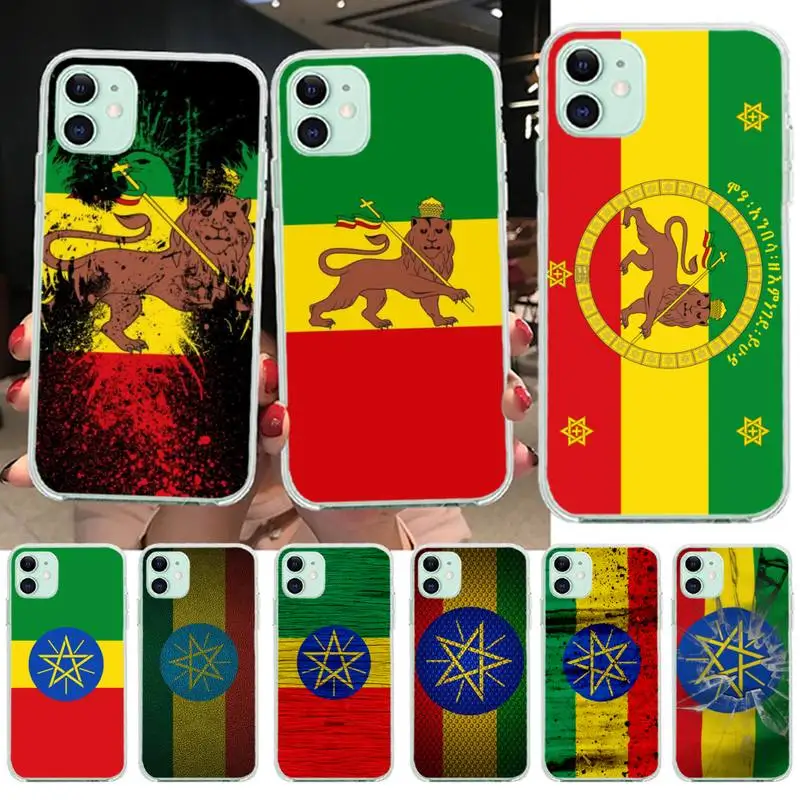 

retro ethiopia flag Customer Phone Case for iPhone 11 pro XS MAX 8 7 6 6S Plus X 5S SE 2020 XR cover