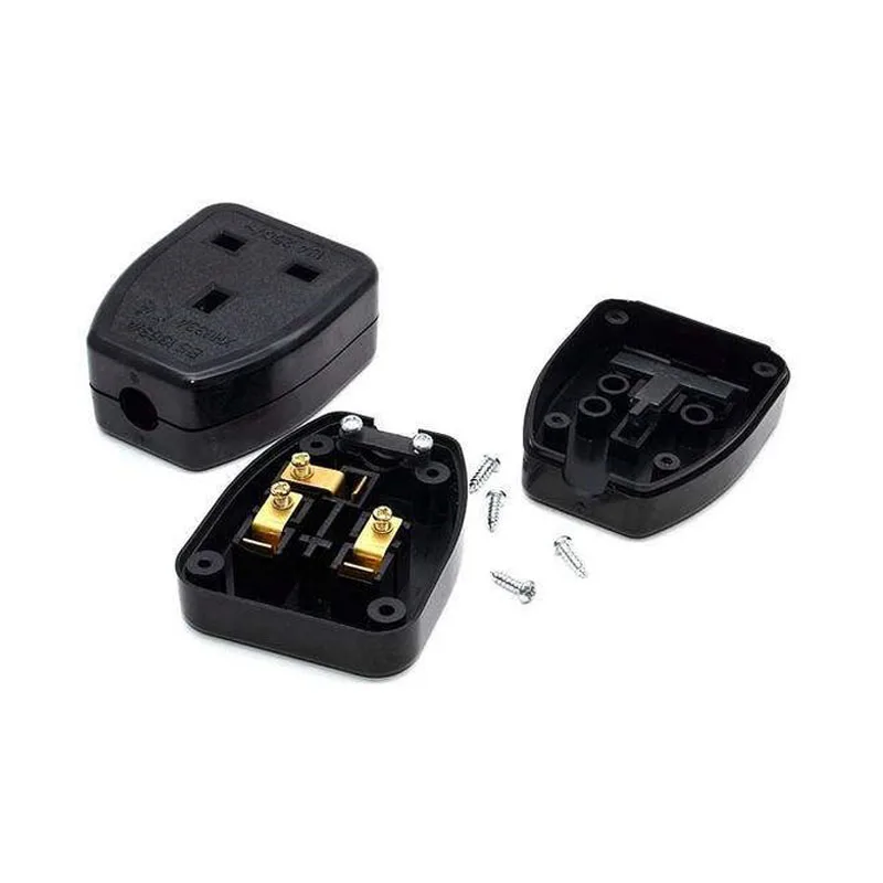 3Pin штепсельная вилка Великобритании гнездо адаптер разобранный Rewirable шнур