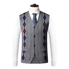 ERIDANUS осень-зима мужской золотой бархатный вязаный жилет жаккардовый однобортный Кардиган пальто утепленный жилет с защитой от пиллинга MWB034