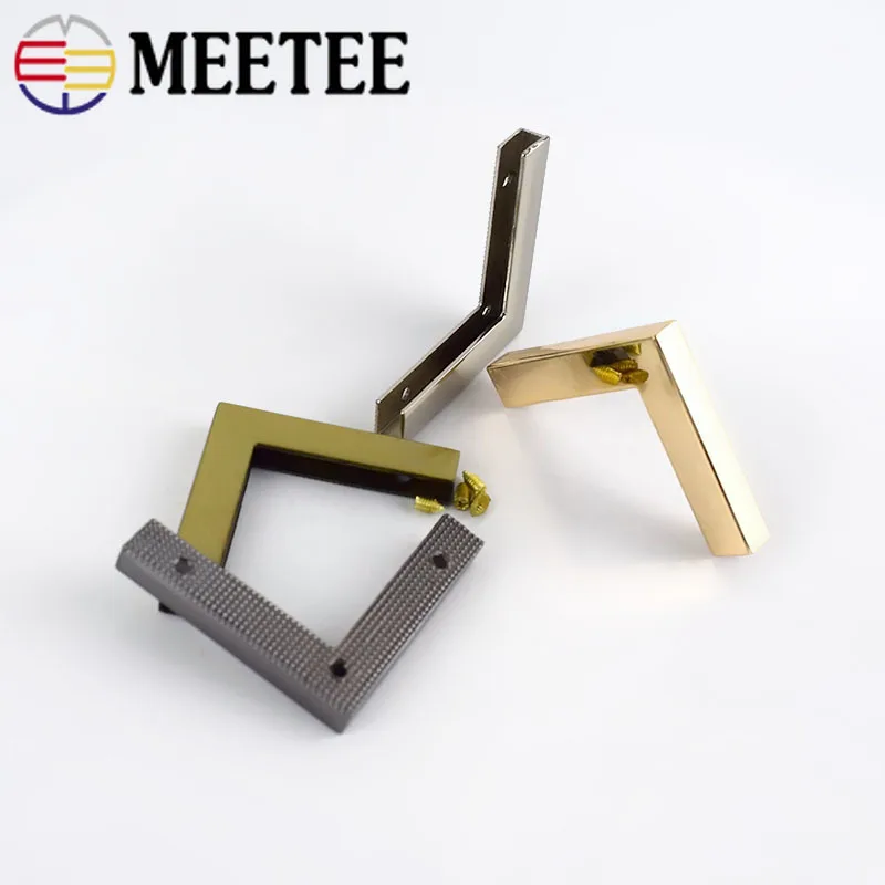 Meetee 4/10 шт. 40 мм защитные Угловые застежки для сумок металлические кнопки багажная