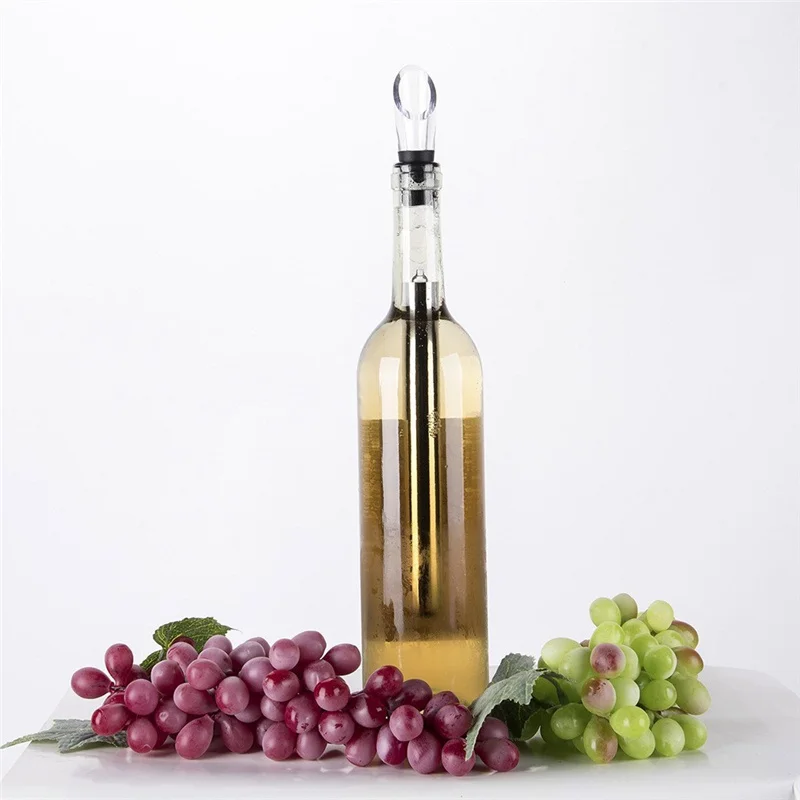 

Ice Wine Chiller Stainless Steel Cooler Beer Wine Aerator and Pourer Bottle Stick Rapid Iceless Perfect Kitchen Bar Accessories