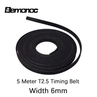 bemonoc 5meters t2 5 synchronous belt width 6mm rubber fiberglass metric trapezoid t2 5 6 open ended belt t2 5 pulley 3d printer
