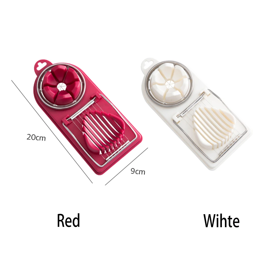 

Multifunctional Egg Cutter Stainless Steel Egg Slicer Sectioner Cutter Mold Flower-Shape Luncheon Meat Cutter Kitchen Gadgets